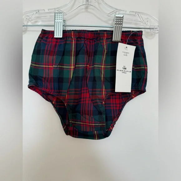 New Baby Ralph Lauren Plaid Twill Shirtdress & Bloomer Set - Picture 5 of 5